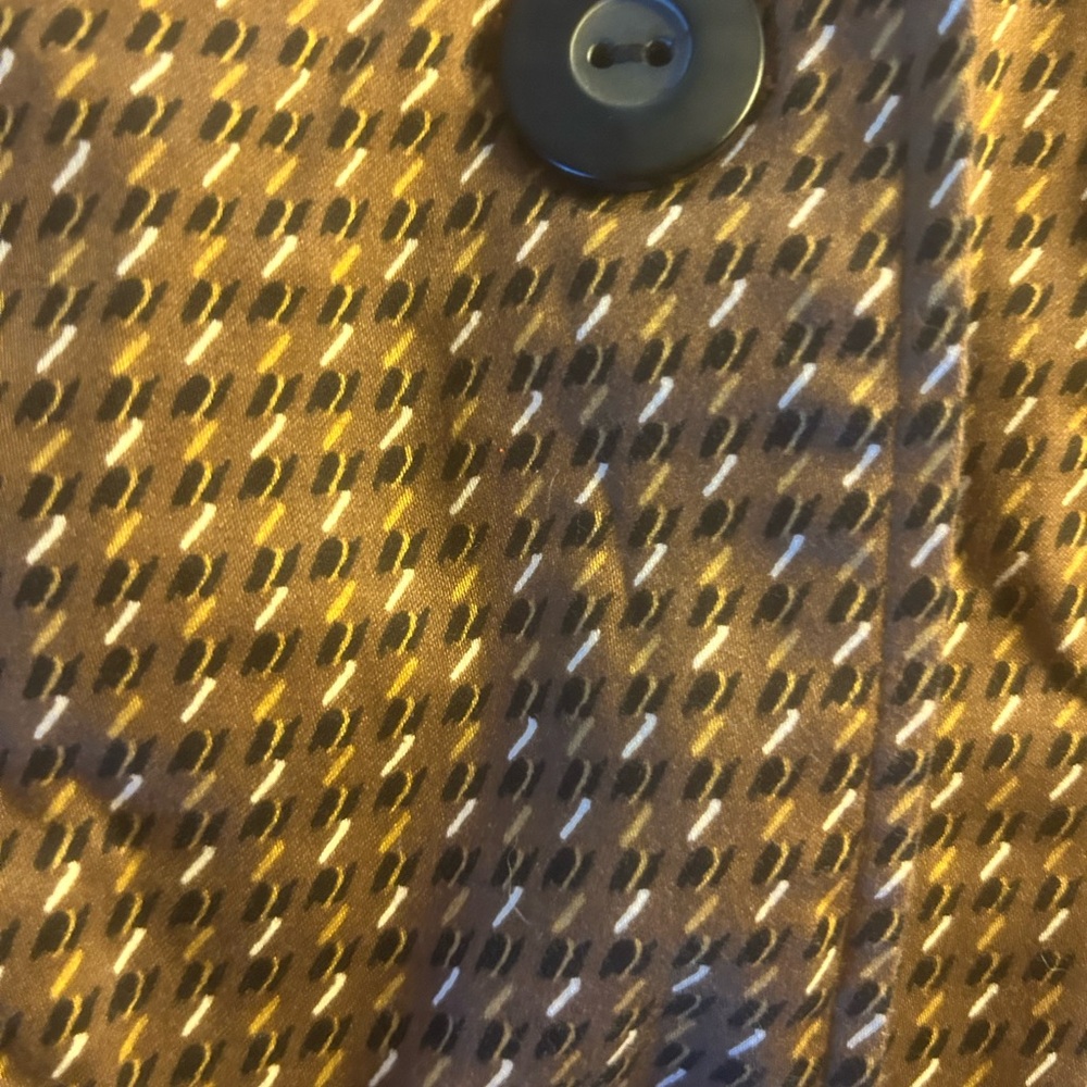 Brown Patterned Button-Up Coat - image 3